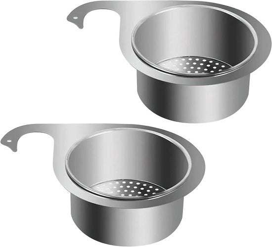 Zeefmand Plus in Zwanenvorm per Spoelbak - Zeef per Keuken - Mand per Afvoer Multifunzionale per Verdura e Frutta
