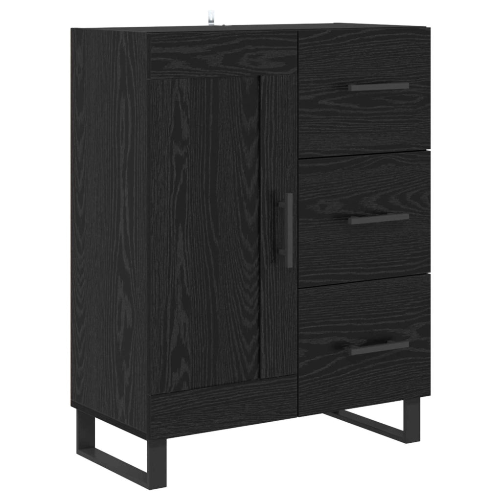 Credenza con cassetto 2 pcs Rovere Nero 69,5 x 34 x 180 cm 3416149
