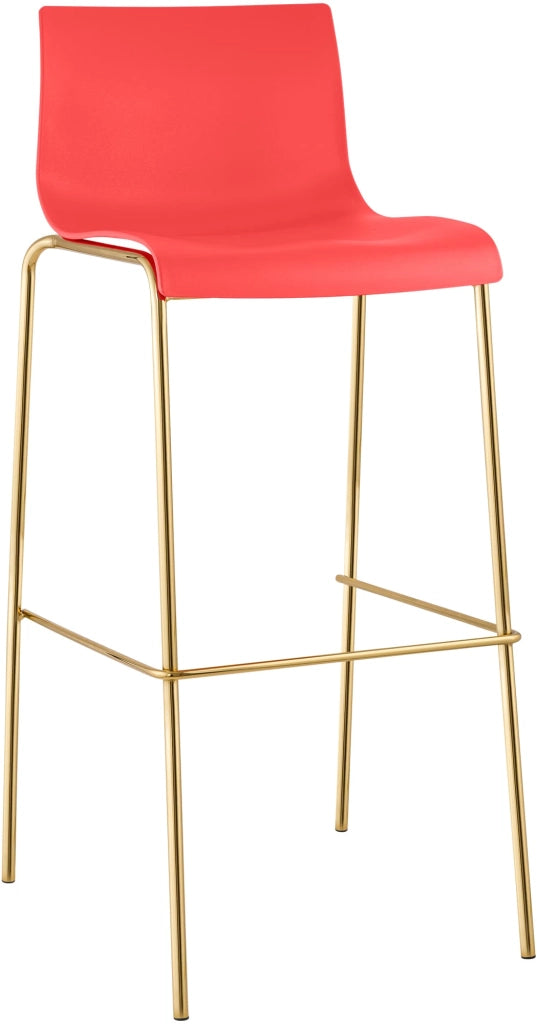 Sgabello da bar Hoover in plastica 4 piedi oro 4
