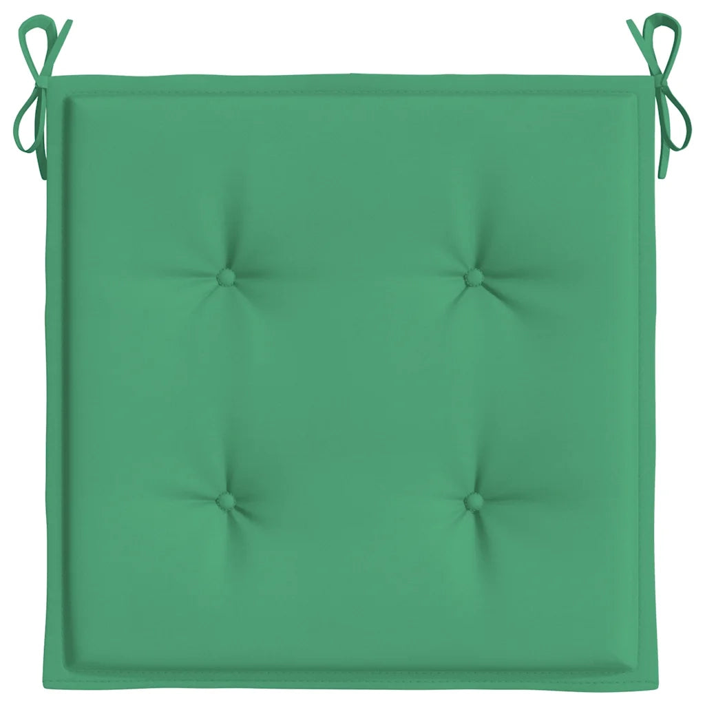 Cuscini per Sedia 4 pz Verdi 40x40x4 cm in Tessuto Oxford 47592