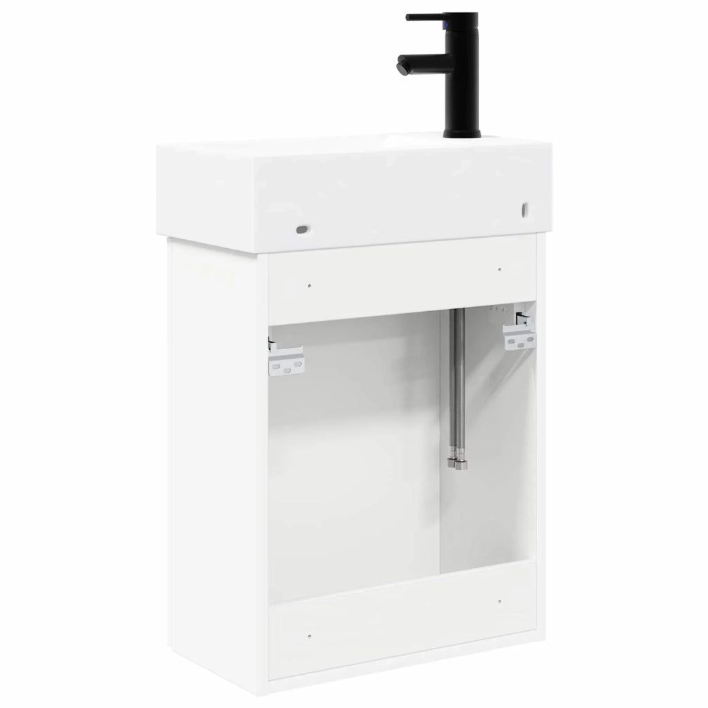 Mobile bagno con rubinetto Bianco 45,5 x 22,5 x 84 cm 889425