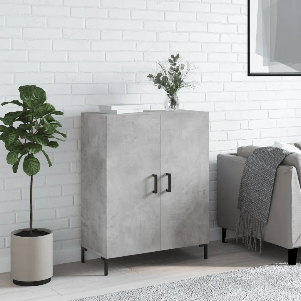 Credenza-Buffet-Armadio da cucina Grigio Cemento 69,5x34x90 cm in Legno Multistrato 390219