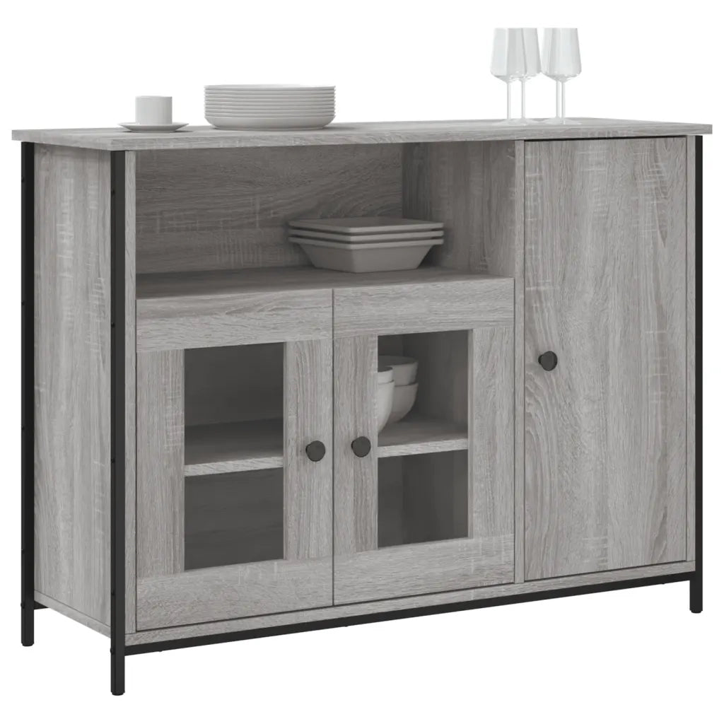 Credenza Grigio Sonoma 100x35x75 cm in Legno Multistrato 835512