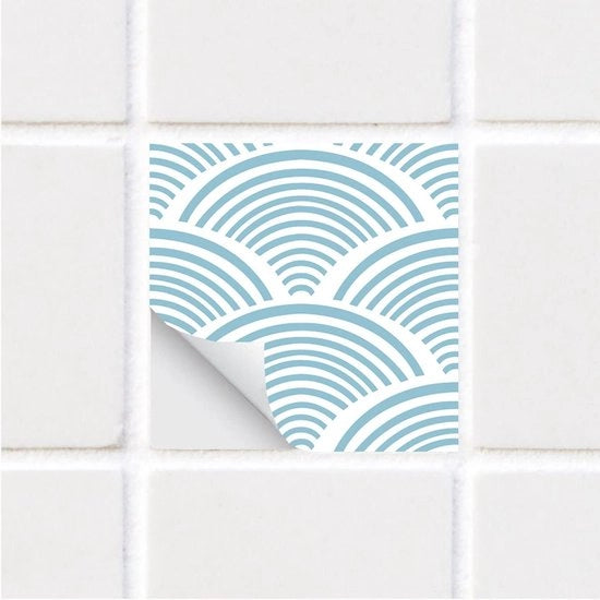 Tegelstickers in vinile idrorepellente - Tegel per parete posteriore autofissante - Cucina Bagno Salotto - Stile boho Tegel per parete - 20 x 20 cm - Set di 25