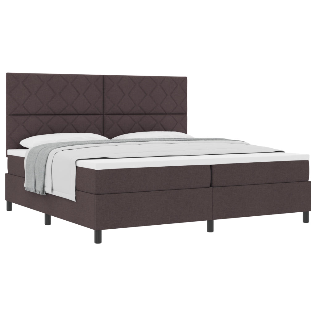 Letto contenitore con materasso scuro 200x200 cm in tessuto