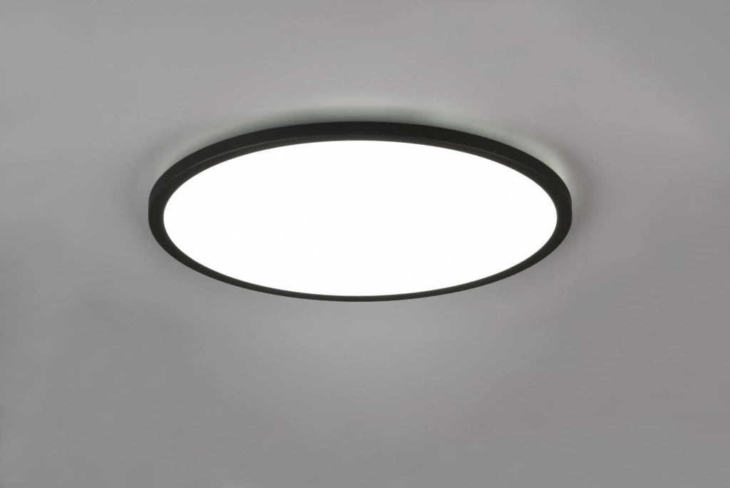 Plafoniera LED tonda 40cm 30W RGB con telecomando nera