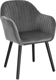 Seduta da Pranzo con Tessuto - 50x42x81 cm - Grigio Scuro