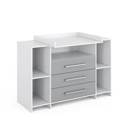 Vicco Fasciatoio Bianco/Grigio 143 x 100 cm XL con cassetti