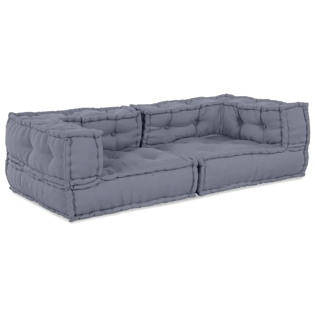 vidaXL Cuscino Grigio 140 x 70 x 36 cm Poliestere