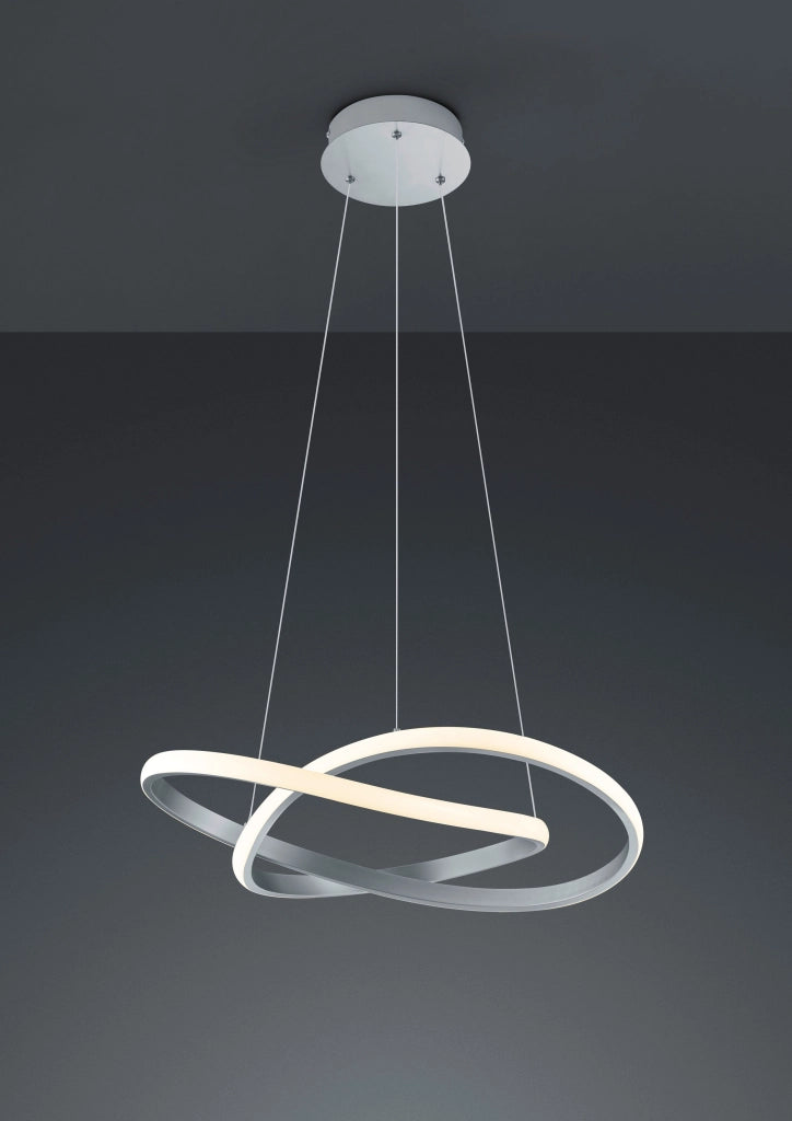 Lampada a Sospensione da Interno a LED in Metallo Nickel Opaco