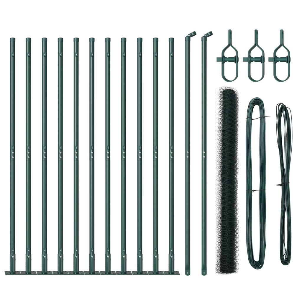 Recinto Esagonale  Verde 1,6x25 m Acciaio
