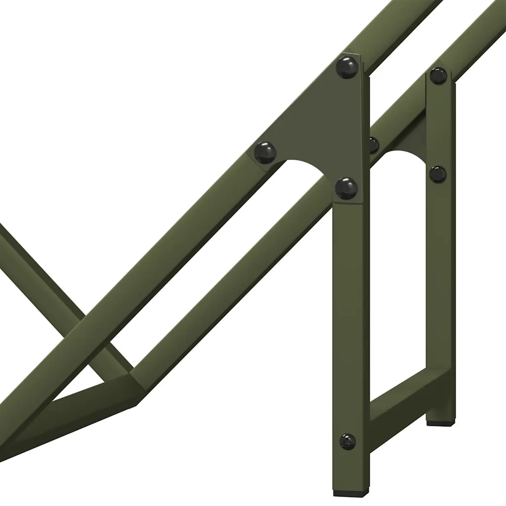 Rastrelliera per Legna da Ardere-Portalegna Verde Oliva 60x25x60 cm 823368