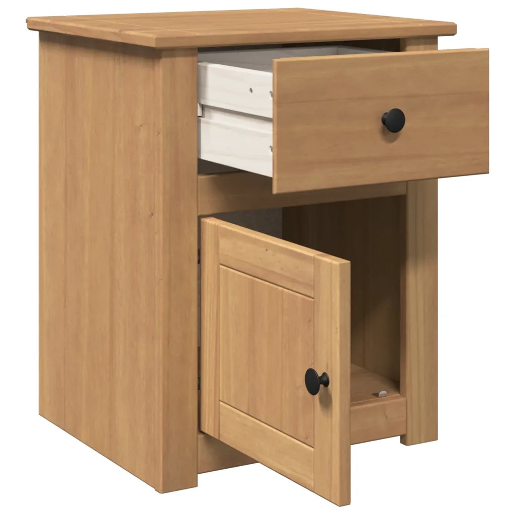 vidaXL Comodino Panama 46x40x57 cm in Legno Massello di Pino