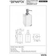 Dispenser Sapone Liquido VISTA Quadrato in Resina Bianca / 250 ml