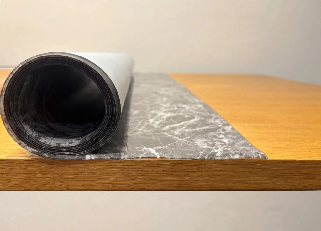 Tovaglia Antimacchia Plastificata PVC Proteggi Tavolo Crystal Marmo 1,55mm - 100X400 - D7