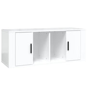 Mobile TV | Armadietto TV | Mobile Porta TV Bianco Lucido 100x35x40 cm in Legno Multistrato