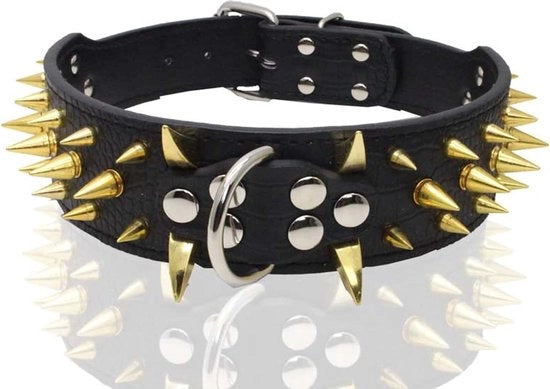 Collare per cani con spine - 65 cm larghezza - collare per cani regolabile per cani di taglia media e grande - materiali di alta qualità