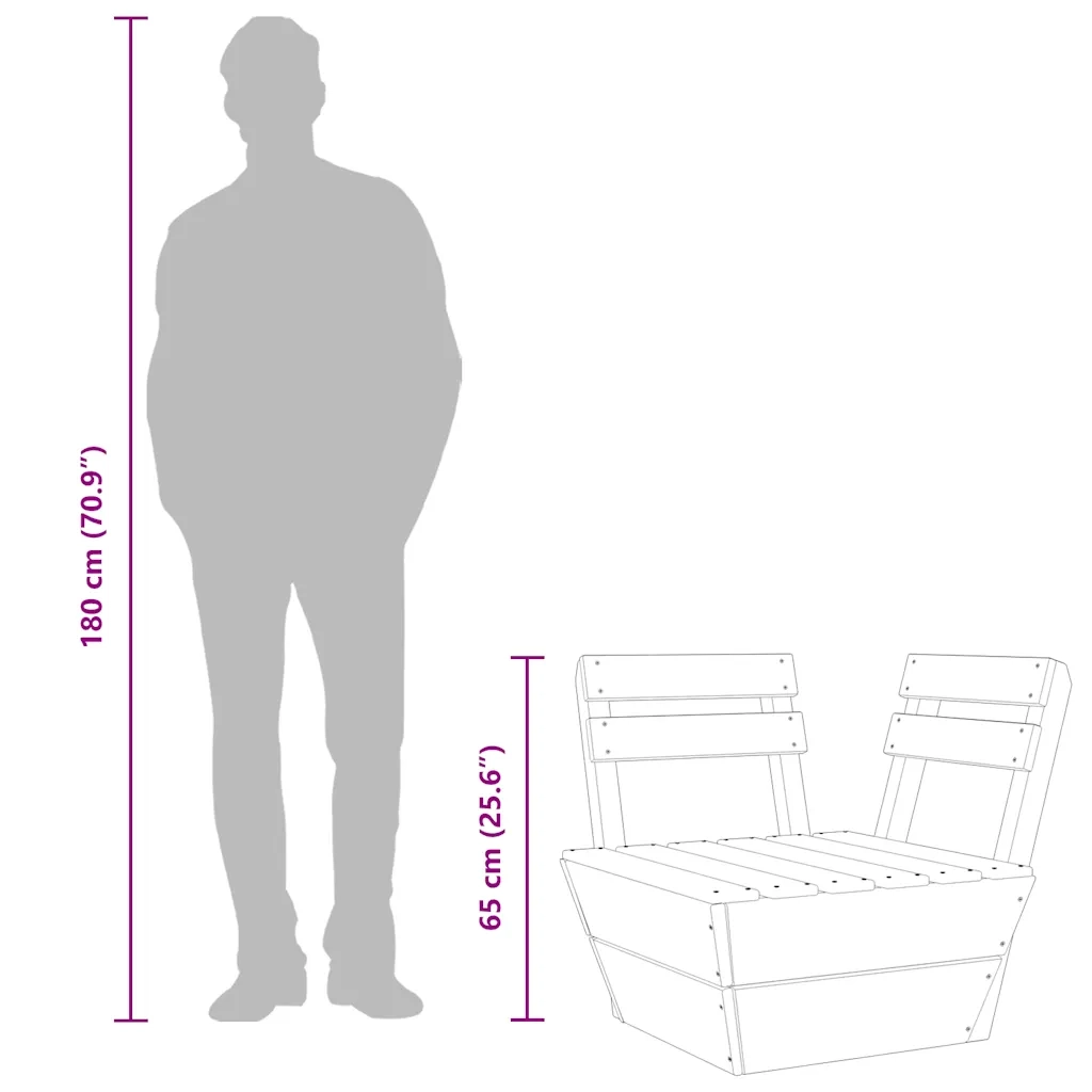 Divano Angolare Modulare su Pallet-Sofa-Divanetto in Legno di Abete Impregnato