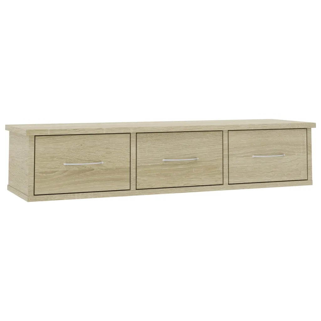 Scaffale Cassetti Parete Rovere Sonoma 88x26x18,5cm Multistrato 800597