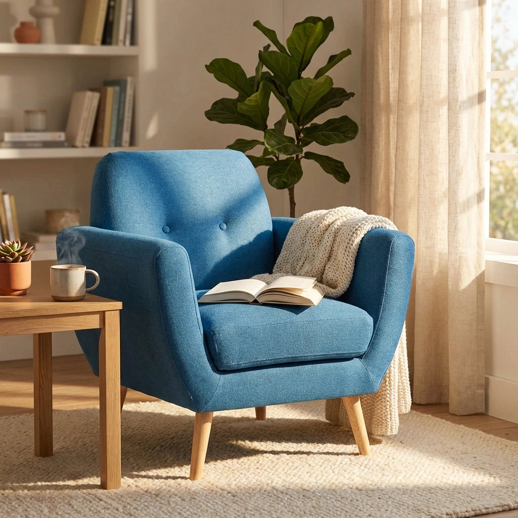 Poltrona Moderna in Tessuto cm 84x79x86 - SILENTE