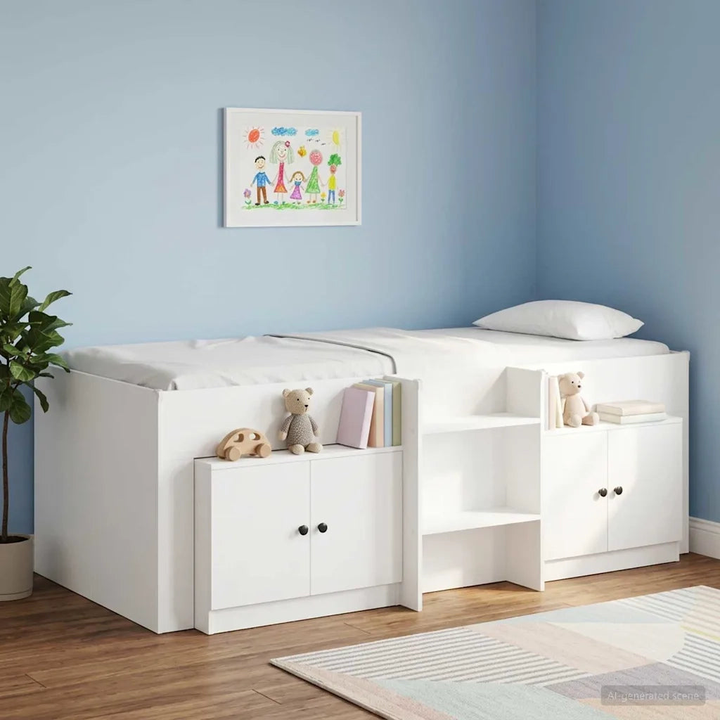 Armadietto per letto con porta 2 pz Bianco 66 x 35 x 48 cm CFW9782747