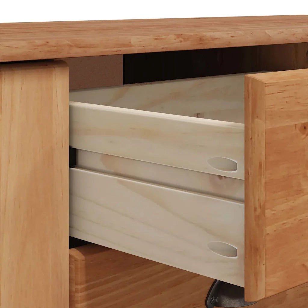 Credenza-Buffet-Armadio da cucina ASKIM 133,5 x 40 x 79 cm Legno di pino massello 686263