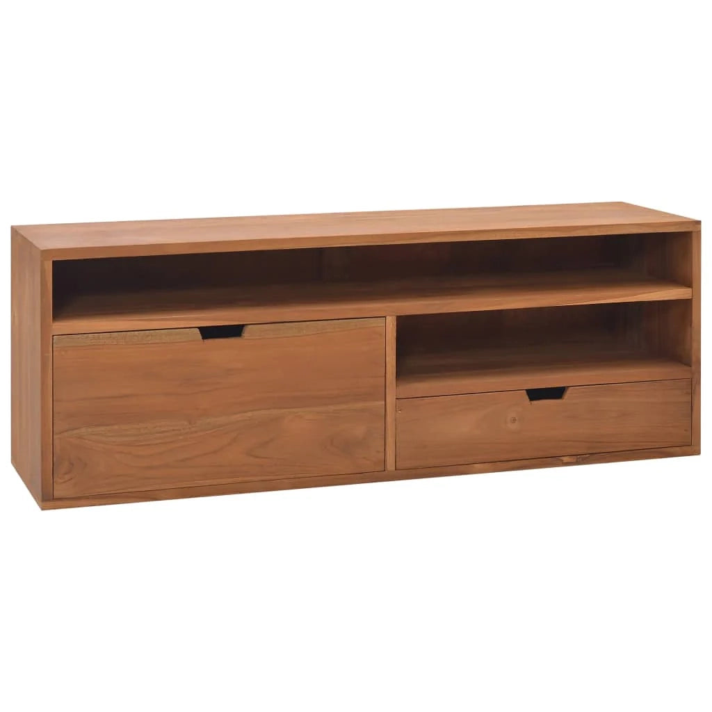 Mobile TV multimediale scaffale per televisione televisione buffet sala da pranzo soggiorno camera da letto 110 x 30 x 40 cm legno massello di teak marrone 02_0025725