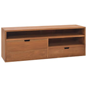 Mobile TV multimediale scaffale per televisione televisione buffet sala da pranzo soggiorno camera da letto 110 x 30 x 40 cm legno massello di teak marrone 02_0025725
