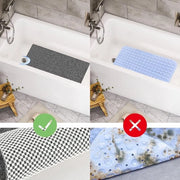 Matrice antiscivolo per docce, 40 x 100 cm, morbido, confortevole, matrice di sicurezza per docce con fori di scarico, massaggi pneumatici in PVC, matrici per docce per vasche da bagno, asciuga rapidamente (bianco)