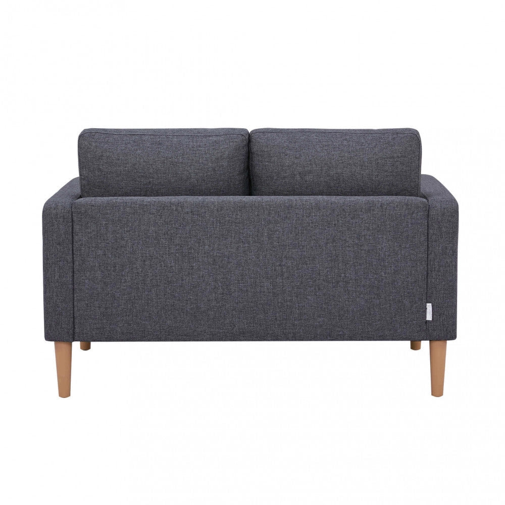 Divano 2 Posti Ramsey 137x73x82 h cm in Tessuto Grigio scuro