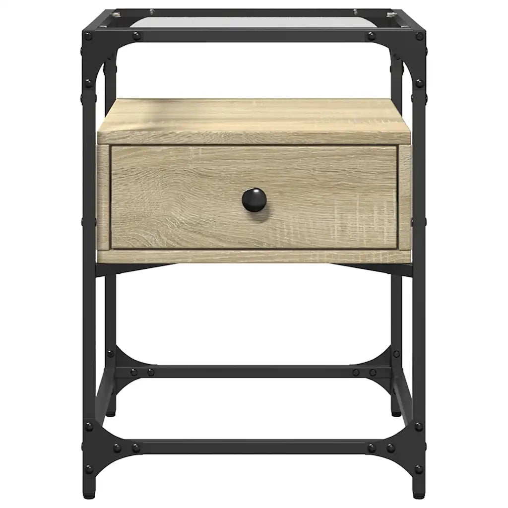 Comodino Rovere Sonoma 40x40x55 cm in Legno Multistrato 846076