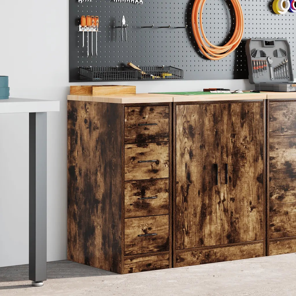 Armadietto da Garage in Rovere Affumicato 30x51x85 cm CFW4113836