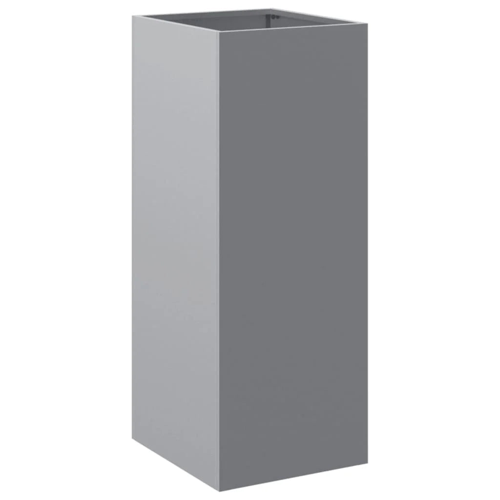Fioriera/aiuola argentata per piante fiori terrazza giardino 32 x 29 x 75 cm acciaio zincato argento 02_0038062