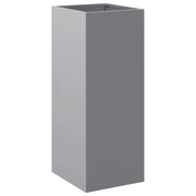 Fioriera/aiuola argentata per piante fiori terrazza giardino 32 x 29 x 75 cm acciaio zincato argento 02_0038062