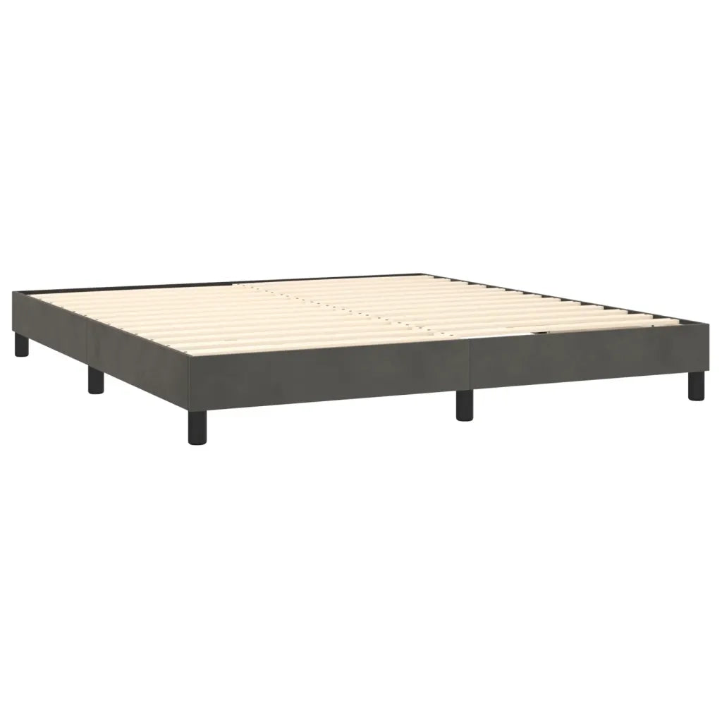 Letto a Molle con Materasso e LED Grigio Scuro 160x200 cm cod mxl 37951