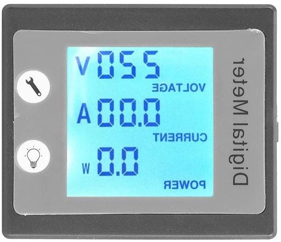 Mini Voltmetro Digitale LCD con Funzione di Contatore di Energia e di Corrente AC 80-260 V 100A con Funzione di Misura del Watt e del Panel Meter Tester - Incluso CT.