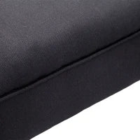 Panca Fondo Letto Imbottita con Braccioli Arrotolati, 102x35x51cm, Nero