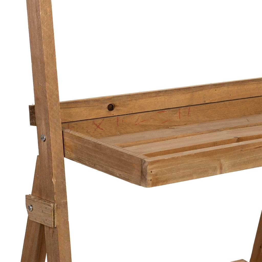 Scaffale espositivo in legno con 3 ripiani marroni 48x32x100h cm