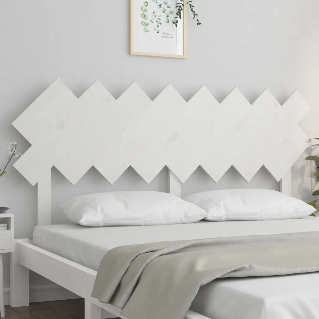 Testiera per Letto-Testata-Testiera Decorativa Bianca 159,5x3x80,5cm Legno Massello di Pino