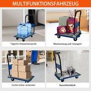 CARRELLO PIATTAFORMA PIEGHEVOLE 150 kg IN ACCIAIO BLU