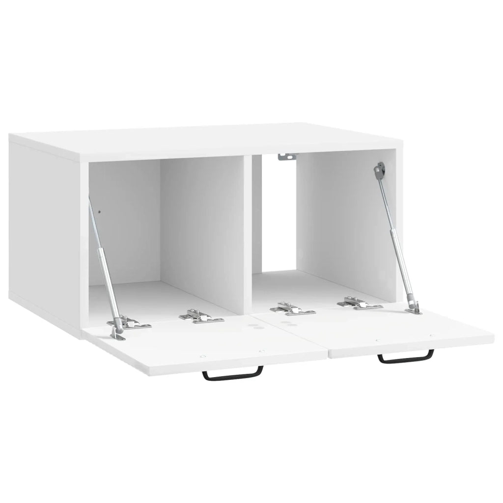 Mobile Porta TV da Muro Bianco Lucido 59,5 x 41 x 30 cm 898679