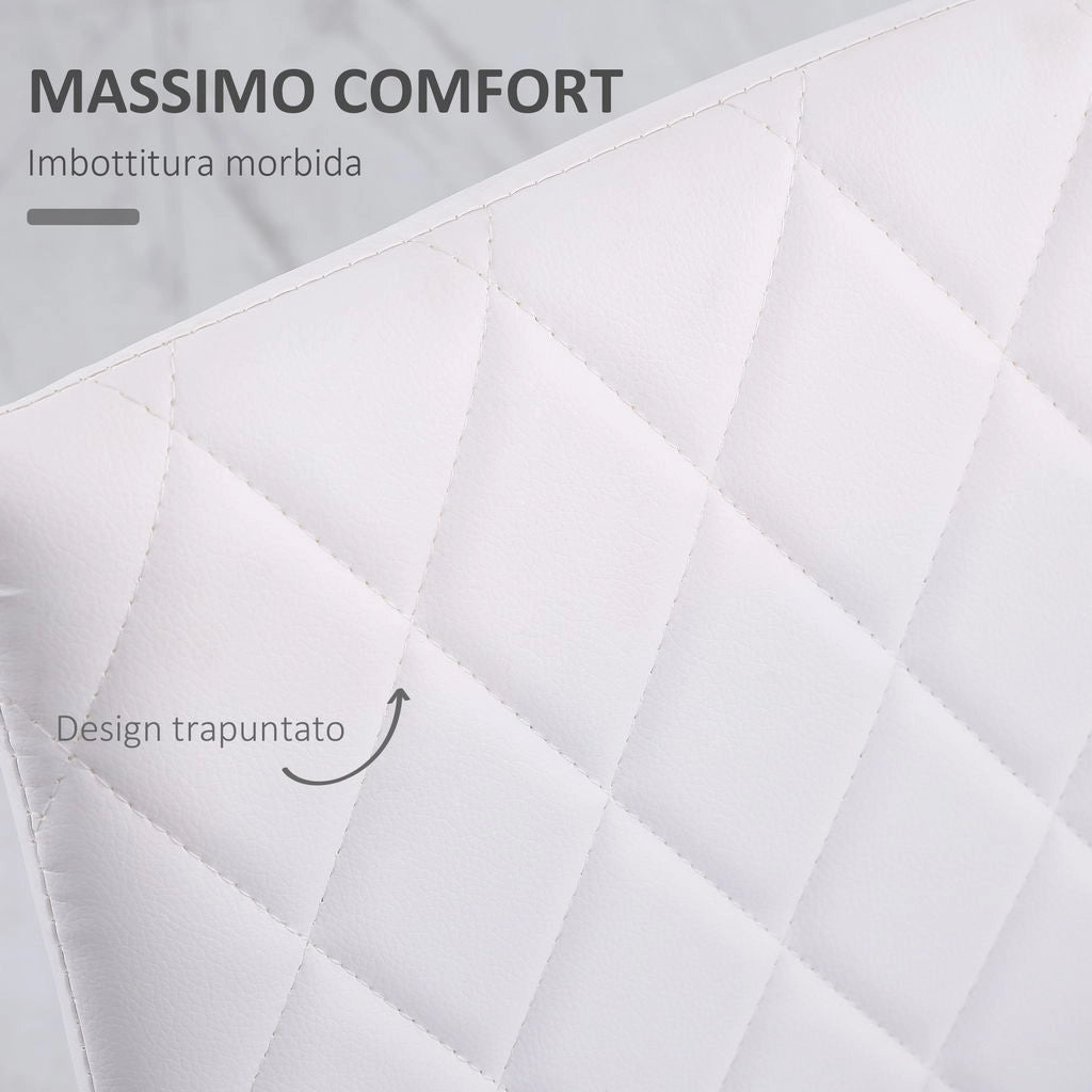 SET 4 SEDIE IMBOTTITE PER SALA DA PRANZO CON RIVESTIMENTO IN SIMILPELLE