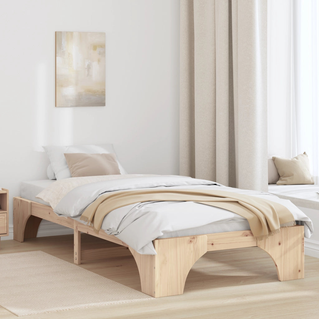 Struttura Letto Naturale Legno Naturale Legno di Pino Massello