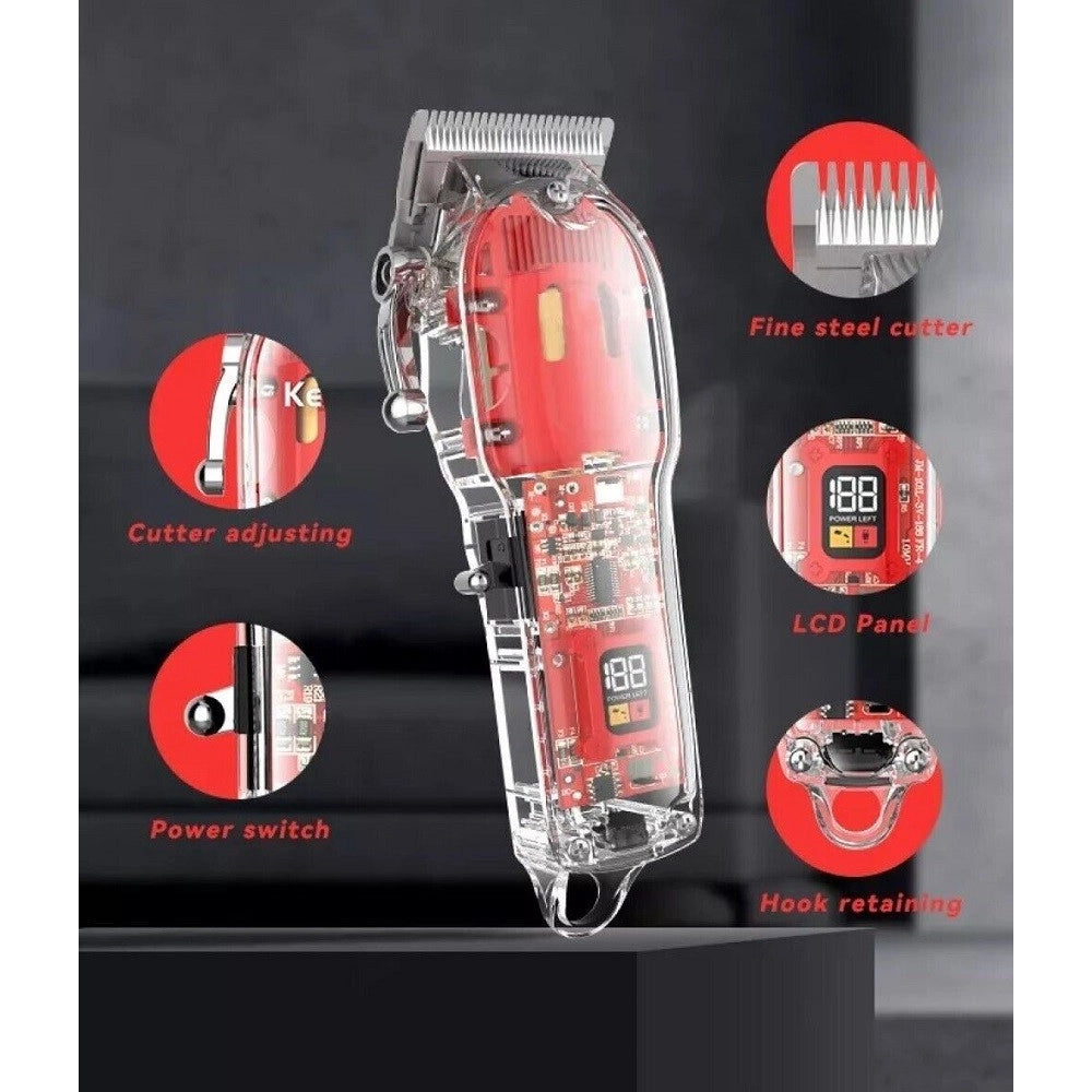 Trade Shop - Taglia Capelli Professionale Tagliacapelli Regola Barba Rasoio Elettrico Qlf63 -