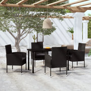 Set da Pranzo da Giardino 5 pz Nero 3099615