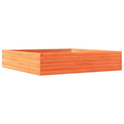 Fioriera | Cassetta per fiori | Vaso Giardino Marrone Cera 110x110x23cm Legno Massello Pino