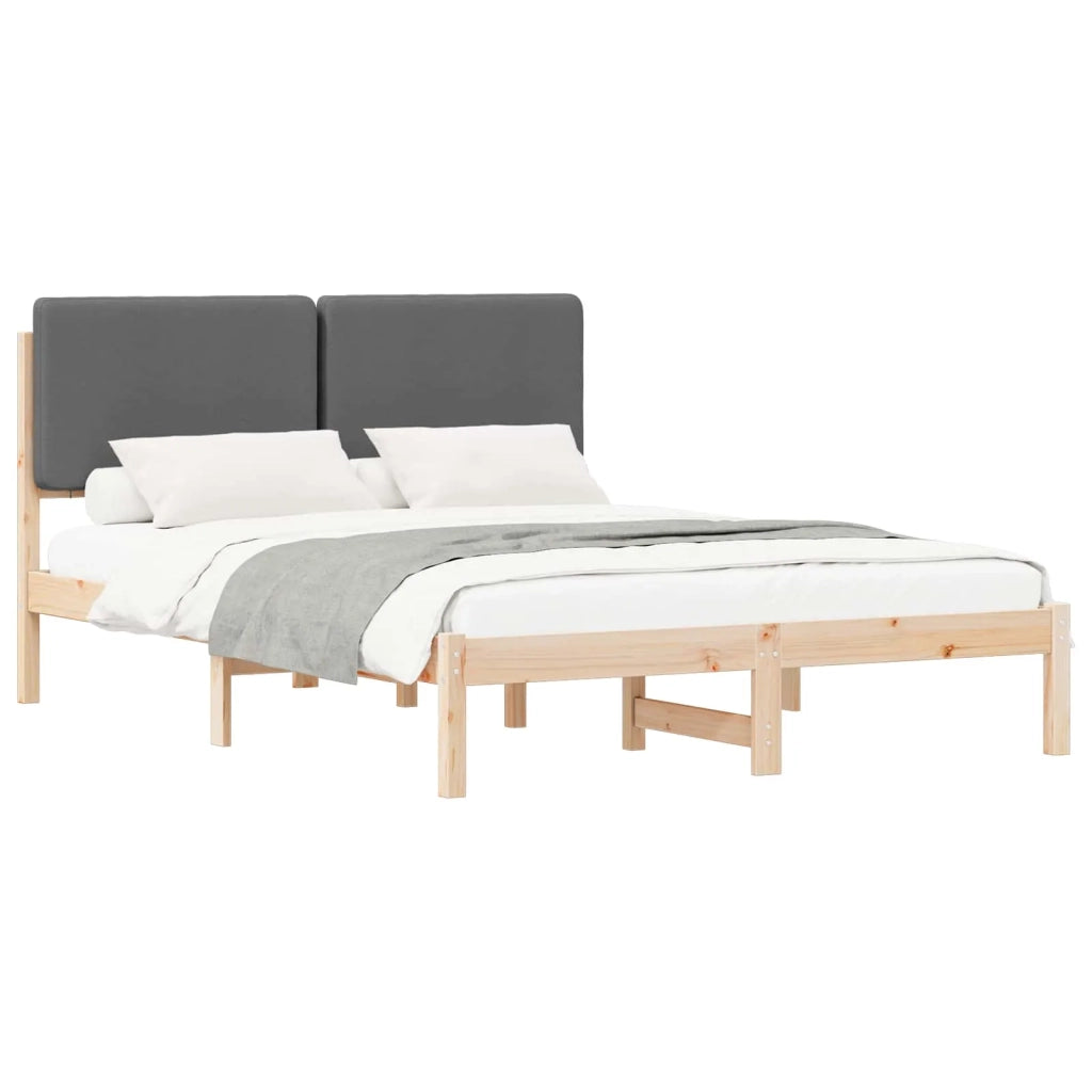 Letto con Testiera Rivestita Grigio scuro 150 x 200 cm 877900