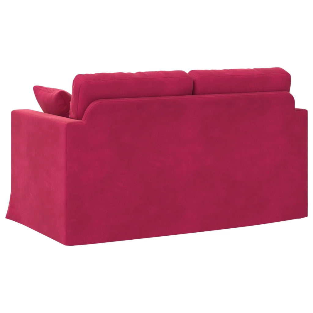 Divano Rosso Vino 138 x 78 x 80 cm Velluto
