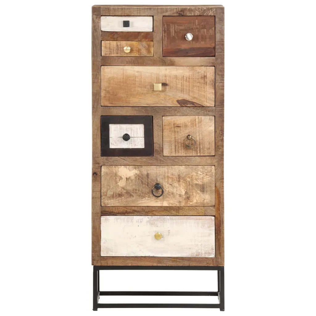 vidaXL Cassettiera 45x30x105 cm in Legno Massello di Recupero