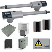 KIT AUTOMAZIONE CANCELLI A BATTENTE ANTE 4,5 M 250 KG 230 VAC NICE TOO4500KCE